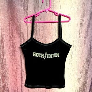 Vintage 90’s ‘rock chick’ crop tank top